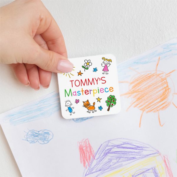 Personalised Child's Masterpiece Artwork Metal Fridge Magnet
