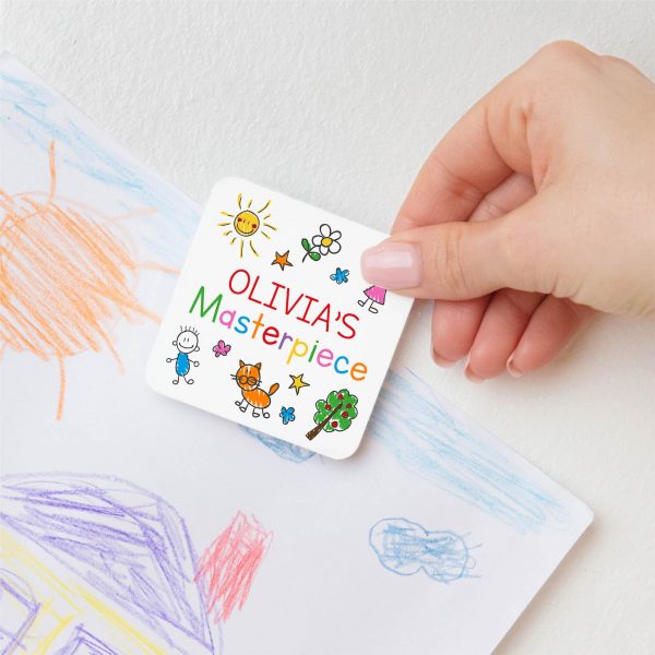 Personalised Child's Masterpiece Artwork Metal Fridge Magnet - Image 2