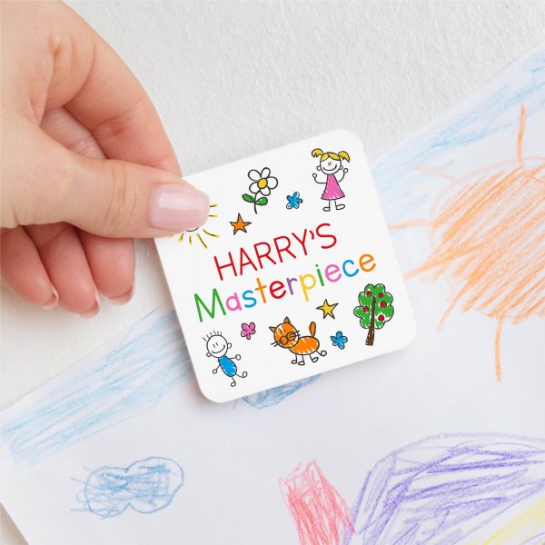 Personalised Child's Masterpiece Artwork Metal Fridge Magnet - Image 3