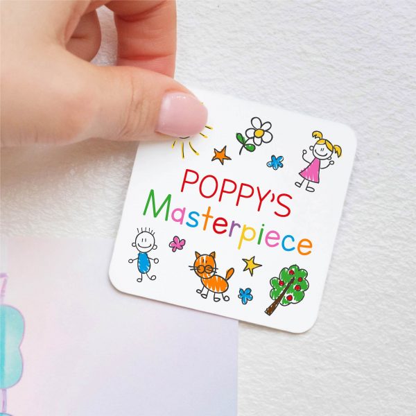 Personalised Child's Masterpiece Artwork Metal Fridge Magnet - Image 4