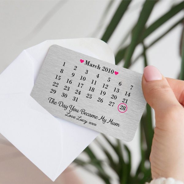 Personalised Day You Became My Mum Metal Wallet Card