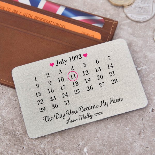 Personalised Day You Became My Mum Metal Wallet Card - Image 2