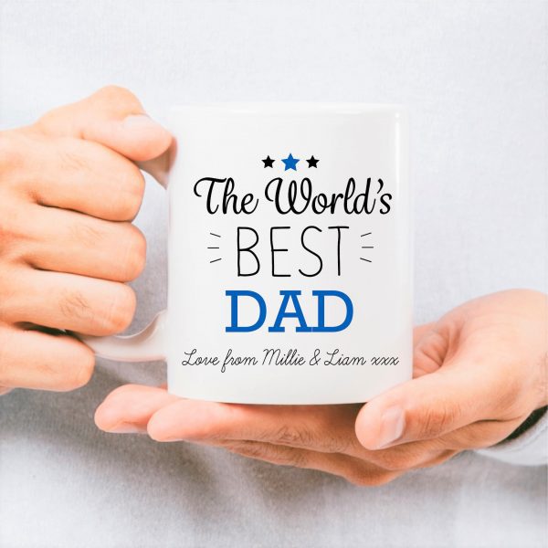 Personalised World's Best Dad Ceramic Mug Cup - Image 2