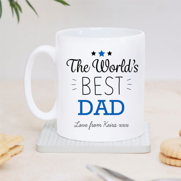 Personalised World's Best Dad Ceramic Mug Cup - Image 3