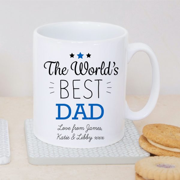 Personalised World's Best Dad Ceramic Mug Cup - Image 4