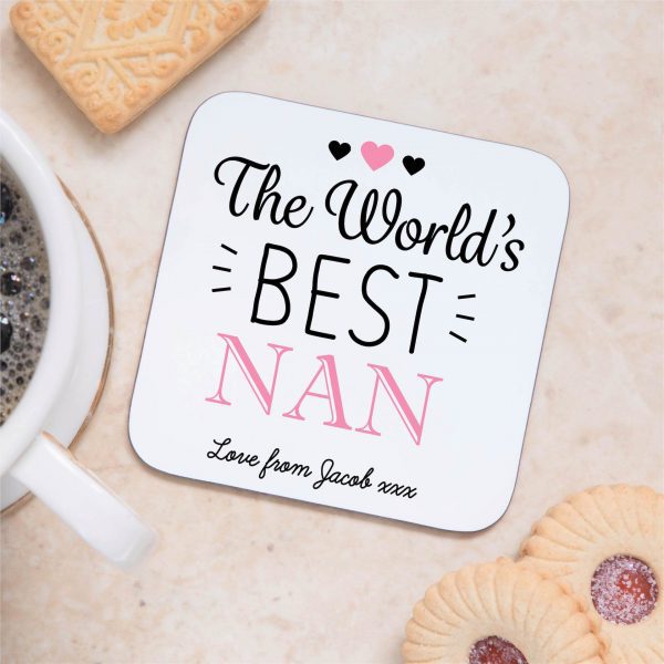 Personalised World's Best Nan Coaster Mat