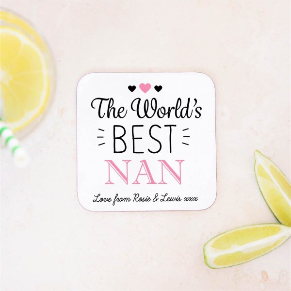Personalised World's Best Nan Coaster Mat - Image 2