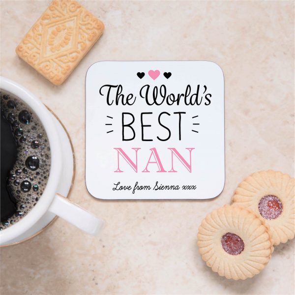 Personalised World's Best Nan Coaster Mat - Image 3