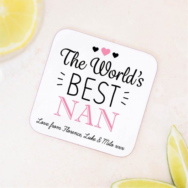Personalised World's Best Nan Coaster Mat - Image 4