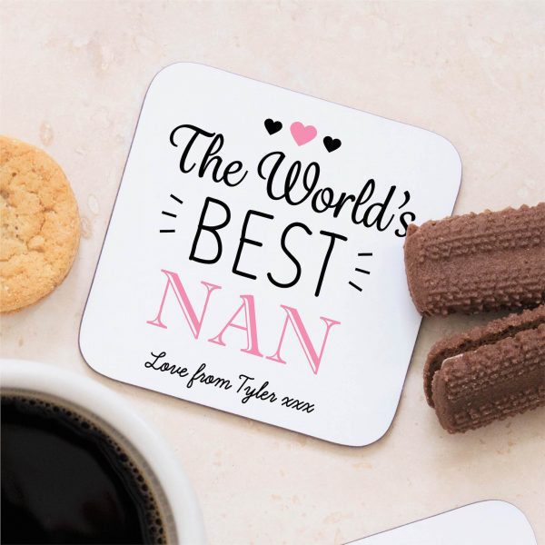 Personalised World's Best Nan Coaster Mat - Image 5