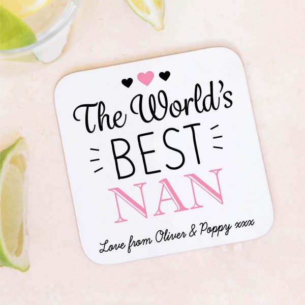 Personalised World's Best Nan Coaster Mat - Image 6