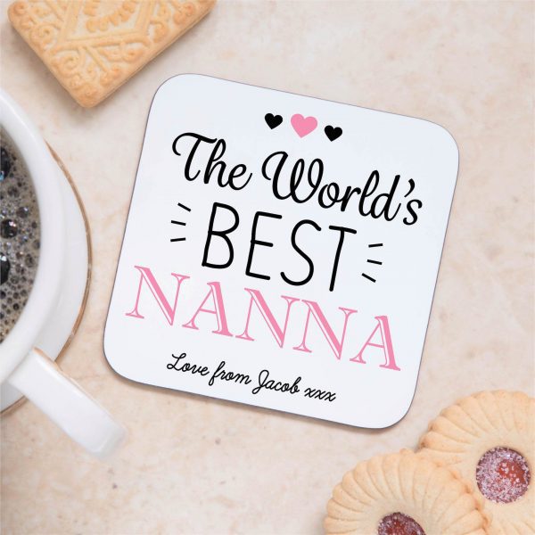 Personalised World's Best Nanna Coaster Mat