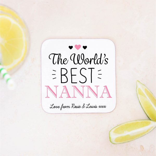 Personalised World's Best Nanna Coaster Mat - Image 2