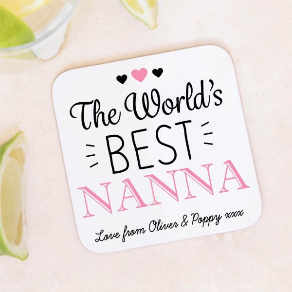 Personalised World's Best Nanna Coaster Mat - Image 6