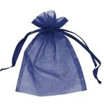 Dark Blue Organza Gift Bag