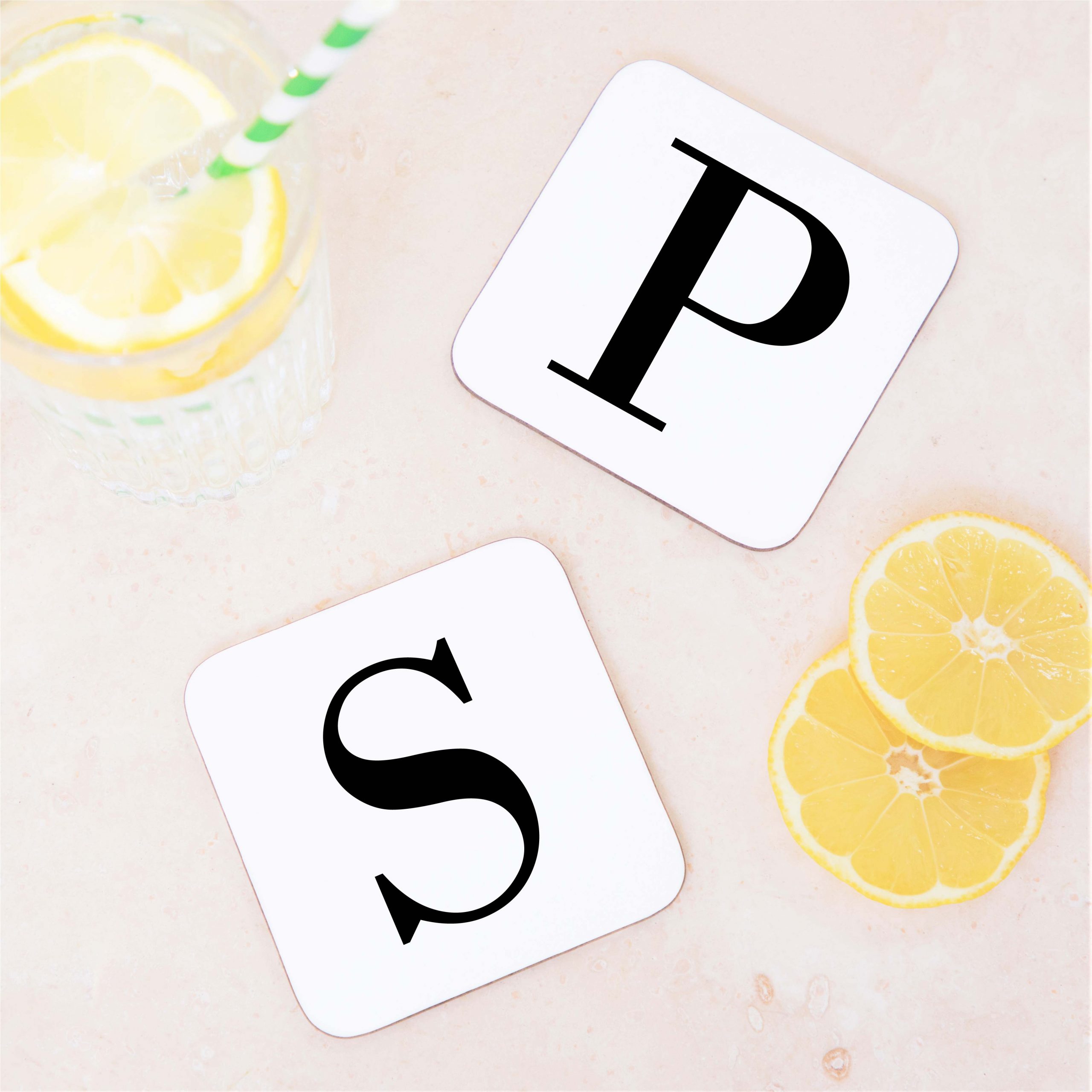 Alphabet Letter Wooden Coaster - Housewarming Gift - Image 3