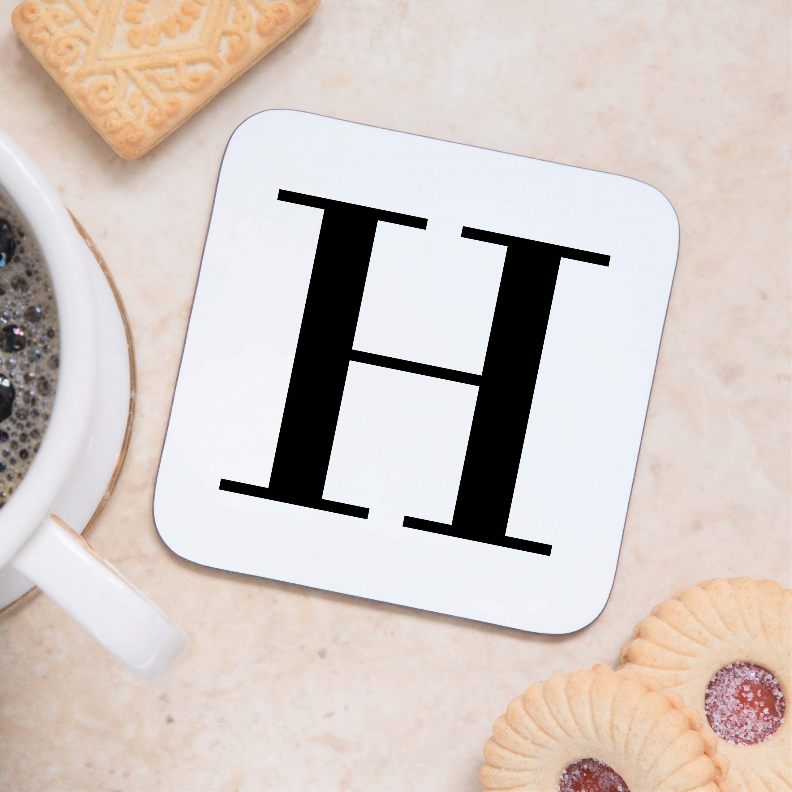 Alphabet Letter Wooden Coaster - Housewarming Gift - Image 5