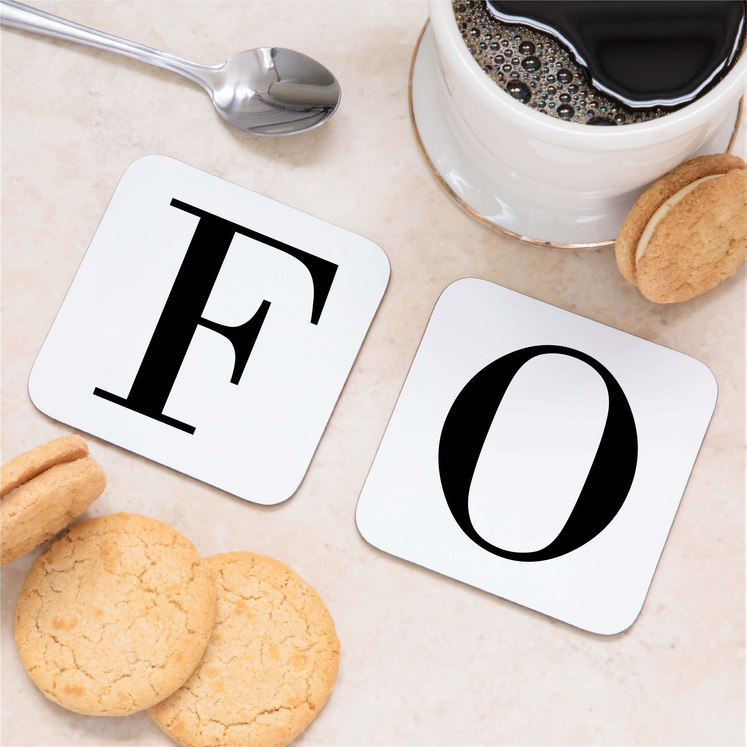 Alphabet Letter Wooden Coaster - Housewarming Gift - Image 8