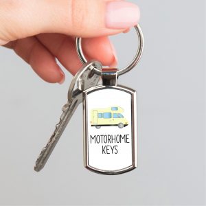 Motorhome Keys Metal Keyring - Gift for Motorhom Owner
