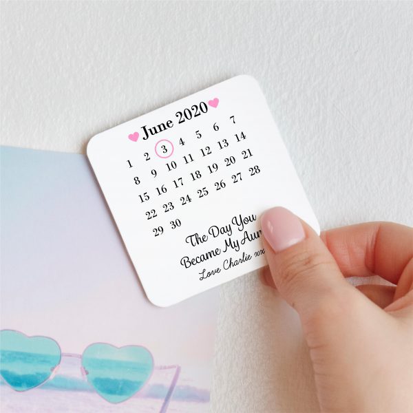 Personalised The Day You Became My Auntie Date Metal Fridge Magnet - Image 5