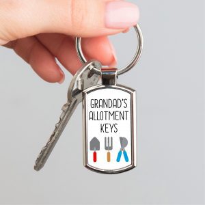 Personalised Allotment Keys Metal Keyring