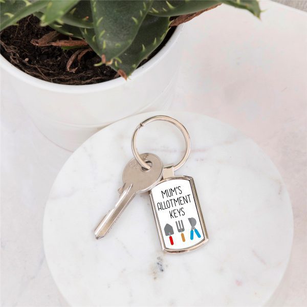 Personalised Allotment Keys Metal Keyring - Image 3