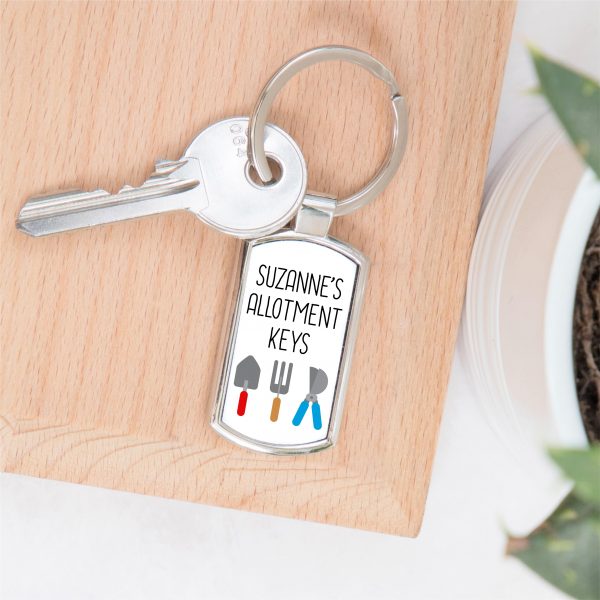 Personalised Allotment Keys Metal Keyring - Image 4