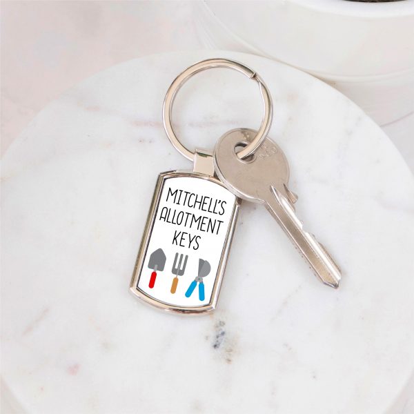 Personalised Allotment Keys Metal Keyring - Image 5
