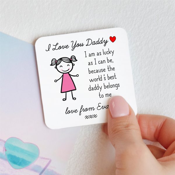 Personalised I Love You Daddy Metal Fridge Magnet From Daughter
