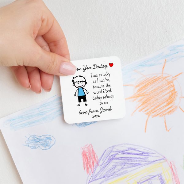 Personalised I Love You Daddy Metal Fridge Magnet From Son - Image 4
