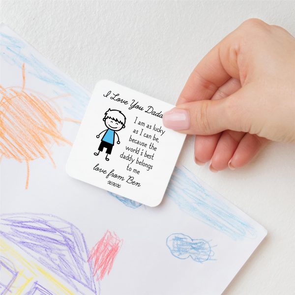 Personalised I Love You Daddy Metal Fridge Magnet From Son - Image 5