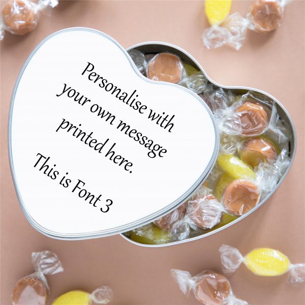 Personalised Own Message Heart Metal Tin Gift Box - Image 4
