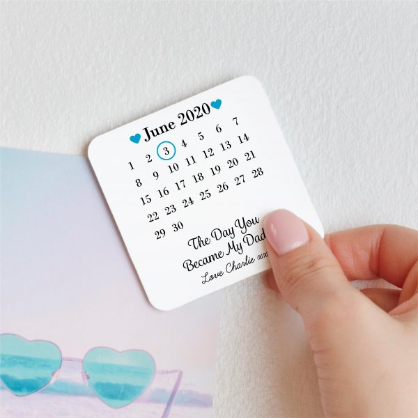 Personalised The Day You Became My Daddy Date Metal Fridge Magnet - Image 5