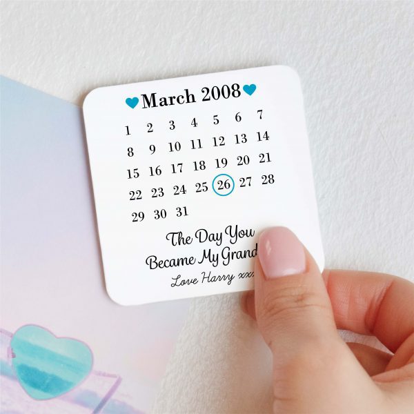 Personalised The Day You Became My Grandma Date Metal Fridge Magnet - Image 2