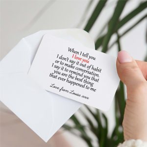 Personalised When I Tell You I Love You White Metal Wallet Card