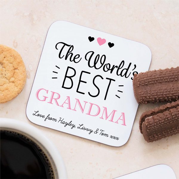 Personalised World's Best Grandma Coaster Mat - Image 5