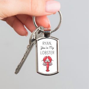 Personalised You're My Lobster Metal Keyring
