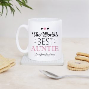 Personalised World's Best Auntie Ceramic Mug - Gift for Auntie