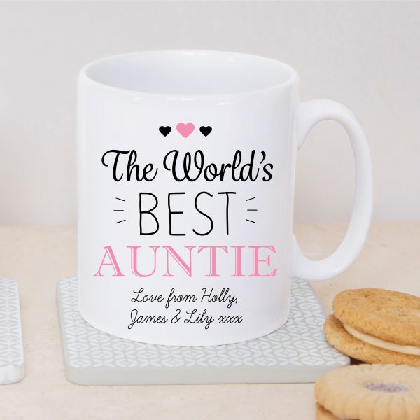 Personalised World's Best Auntie Ceramic Mug Cup - Image 4