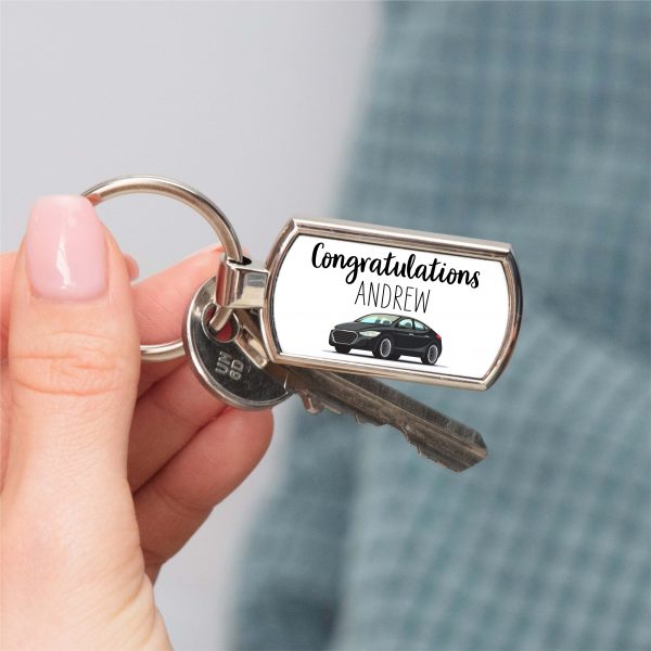 Personalised Congratulations Car Metal Keyring - Image 5