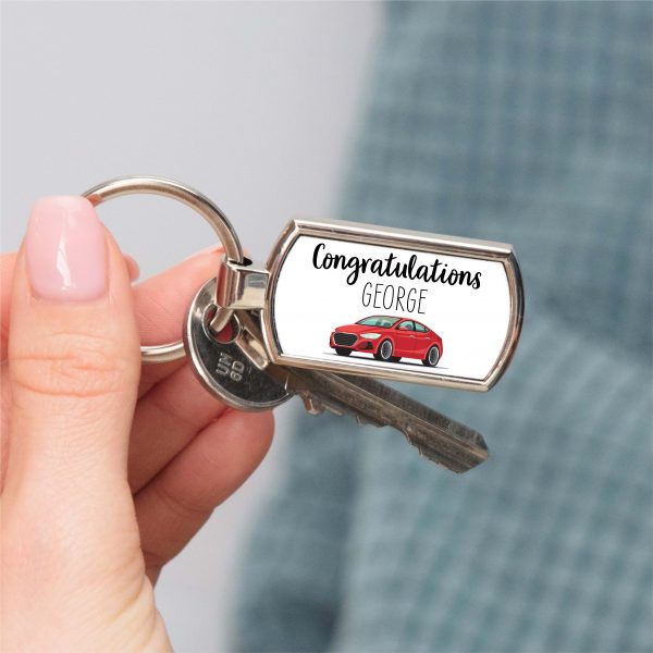 Personalised Congratulations Car Metal Keyring - Image 7