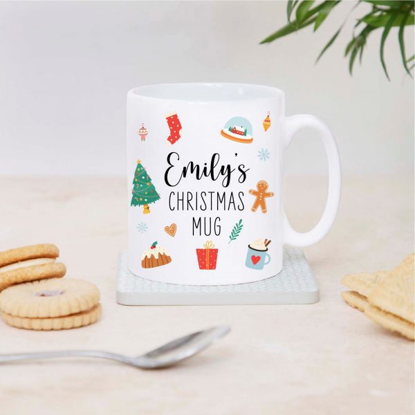 Personalised Christmas Name Ceramic Mug Cup - Image 2