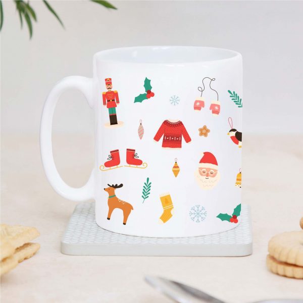 Personalised Christmas Name Ceramic Mug Cup - Image 3