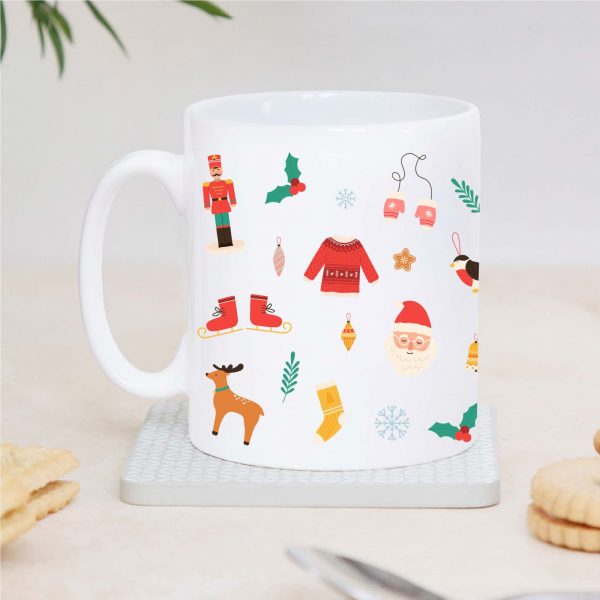 Personalised Love Christmas Name Ceramic Mug Cup - Image 3