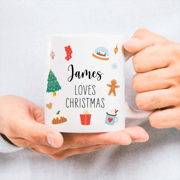 Personalised Love Christmas Name Ceramic Mug Cup - Image 5