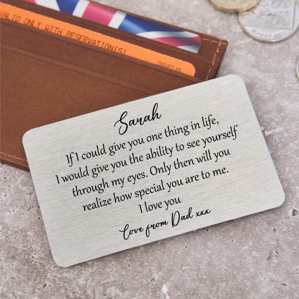 Personalised If I Could Give You One Thing Metal Wallet Card - Image 4