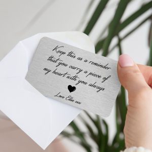 Personalised Piece of My Heart Metal Wallet Card