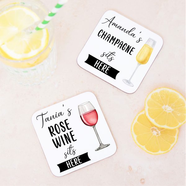 Personalised Name Drink Sits Here Coaster Mat - Image 5