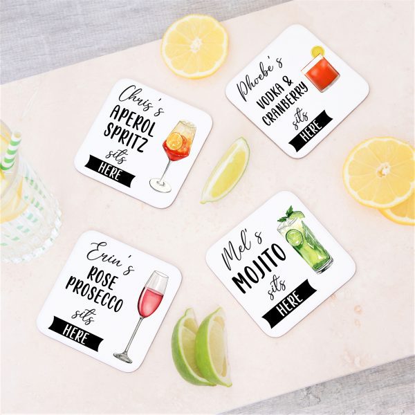 Personalised Name Drink Sits Here Coaster Mat - Image 8