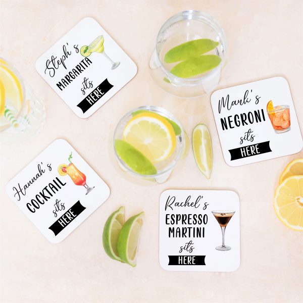 Personalised Name Drink Sits Here Coaster Mat - Image 9